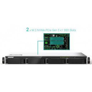 QNAP TS-435XEU-4G 4-Bay Marvell Octeon quad-core 4GB DDR4 RAM 4x2.5inch/3.5inch SATA 6Gbps HDD bay 2xM.2 2280 NVMe PCIe Gen
